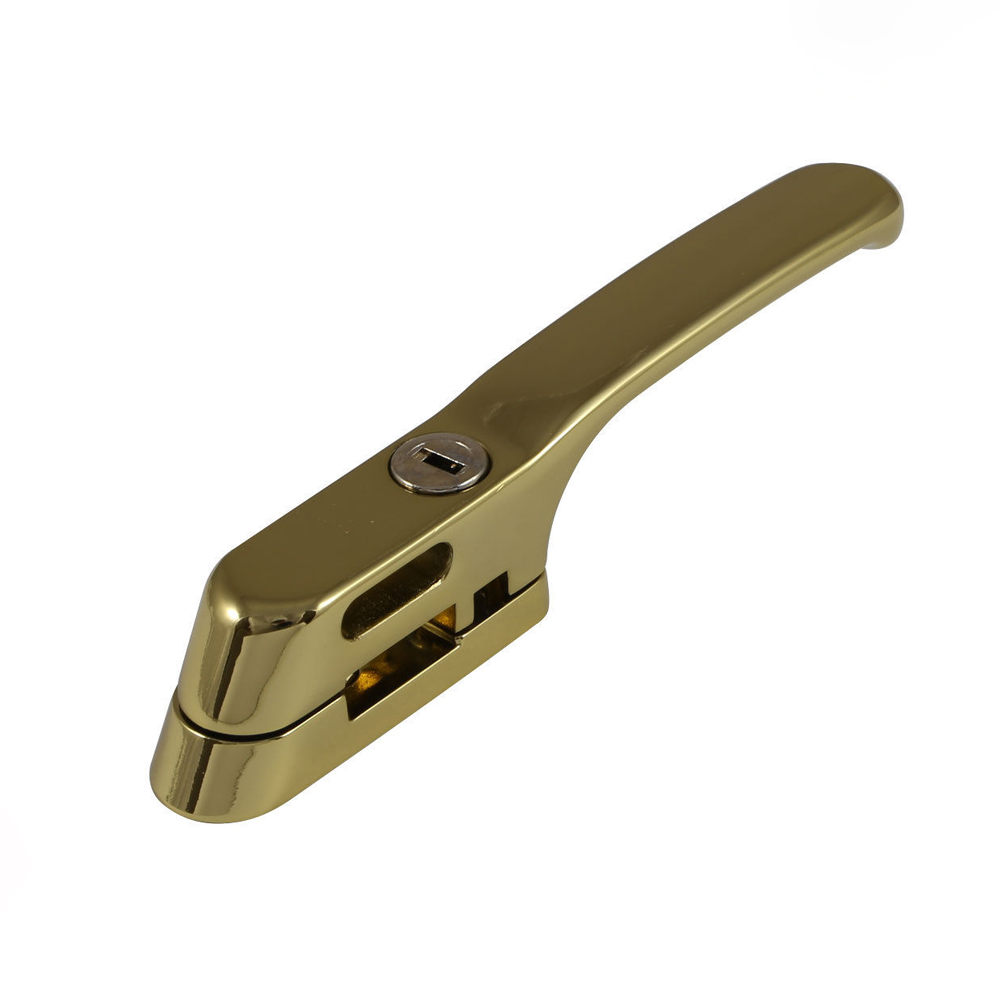 Timber Series Locking Window Fastener - Polished Gold